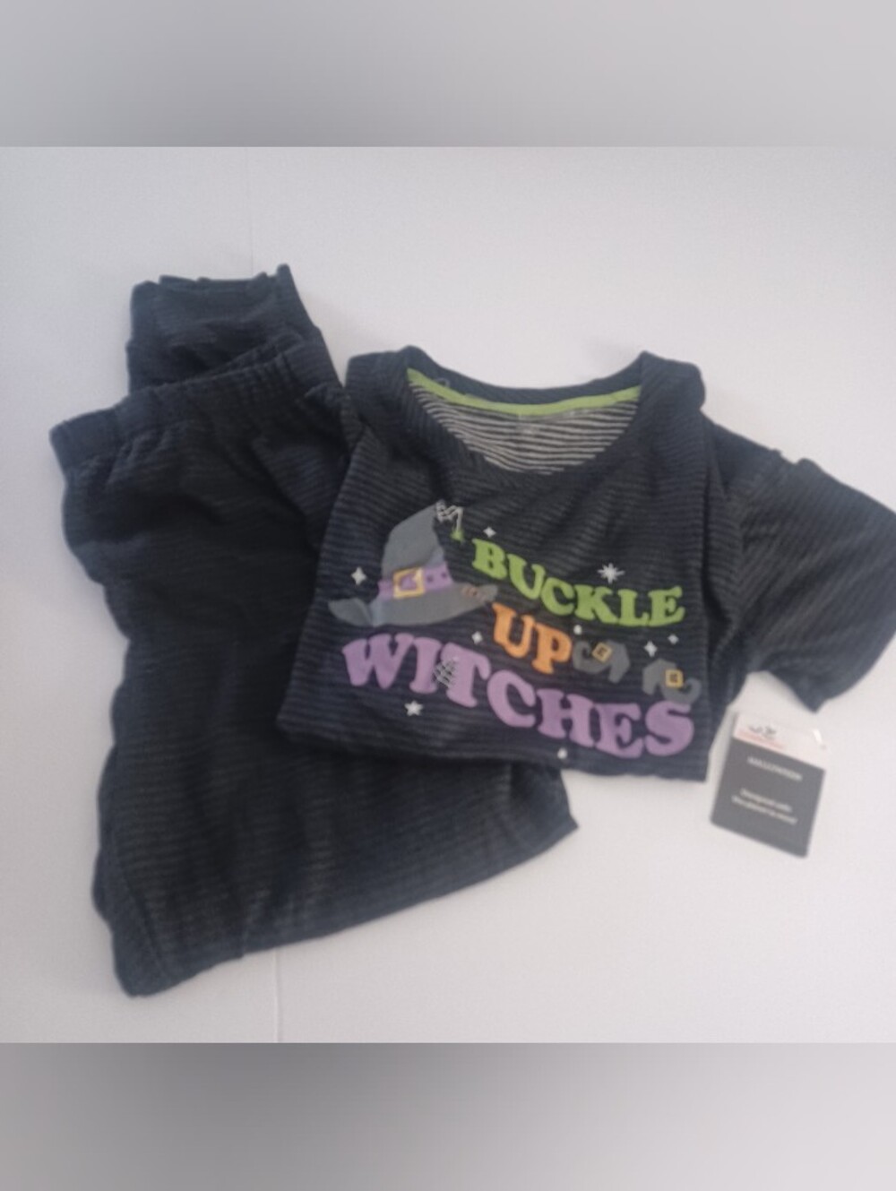 Celebrate It Buckle Up Witches Pj Set Sz L